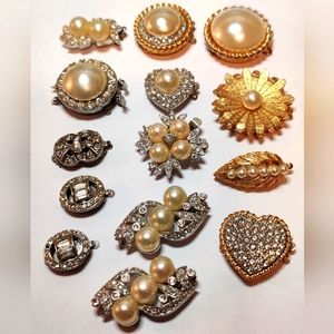 14 Vintage Clasps Bracelet and Necklace Finding